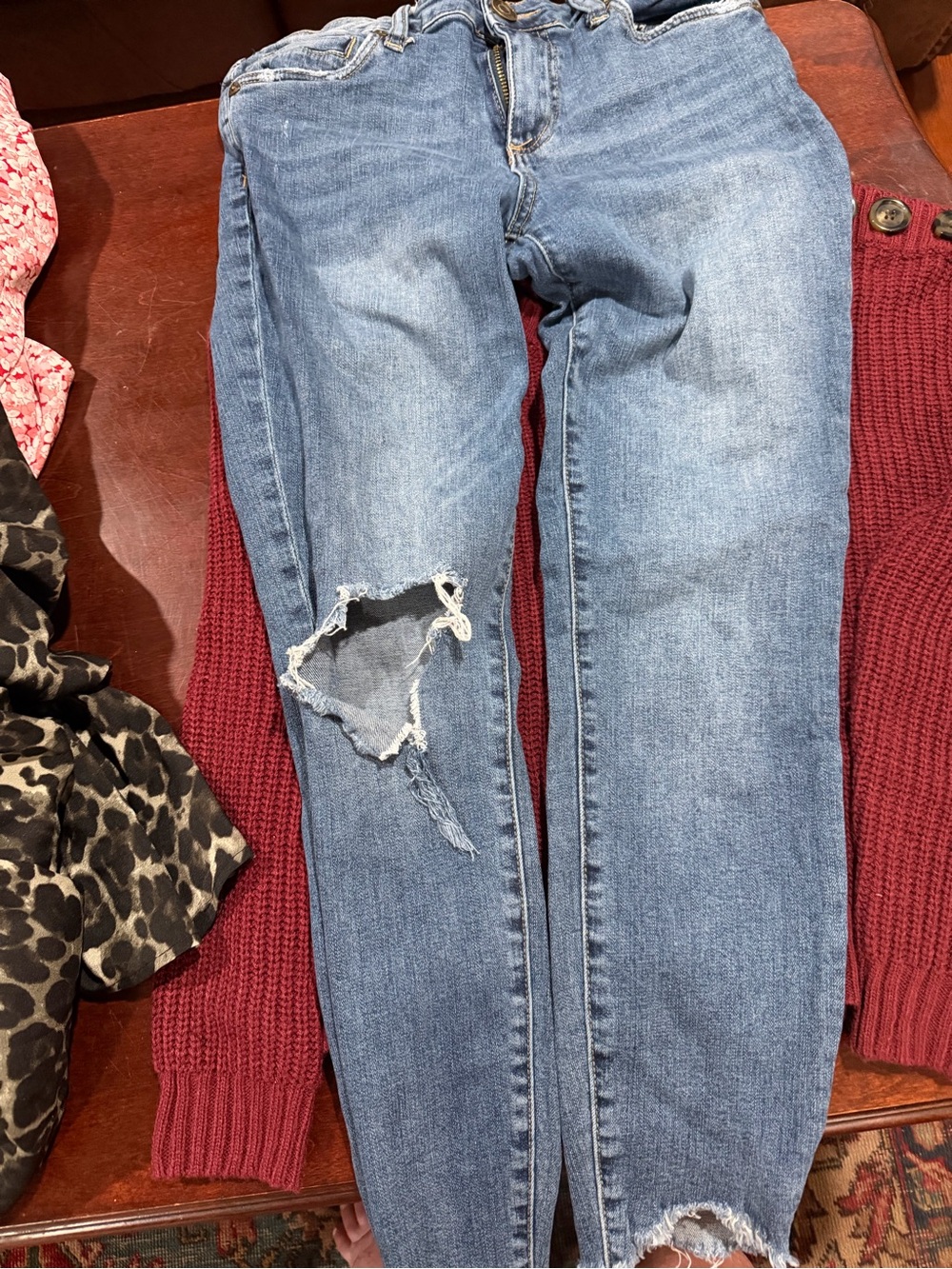 Kut from the Kloth Light Blue Distressed Skinny Jeans